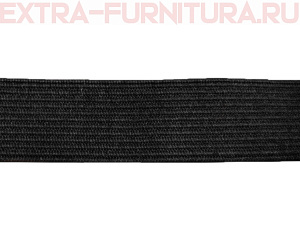 Резинка вязаная,  4мм (+/-1мм), цв.черный (уп.-100 м*50 уп), пл.1,95 гр/м , 3-х жильная