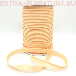 Кант атласный 12 мм, 72 ярда, цв. 025 персик ЕВРО