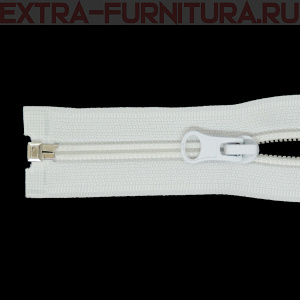 Молния Спираль разъёмная дл. 80см, Т5, цв. белый, бегунок груша