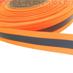 Стропа светоотражающая TBY отр.R200-280 шир.25мм, арт.SV.ST25o цв.оранжевый уп.50м