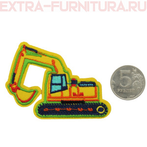 Термоаппликация Экскаватор желтый