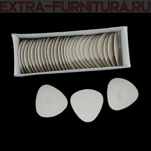 Мел портновский овальный восковой, цв. белый, уп.30шт, ДС