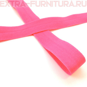 Резинка окантовочная 15мм цв.144 ярко-розовый, матовая арт.ROM15144 уп. 50м
