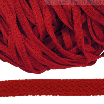 Шнур 34Ф плоский шир.7мм, цв.красный 45, уп.200м