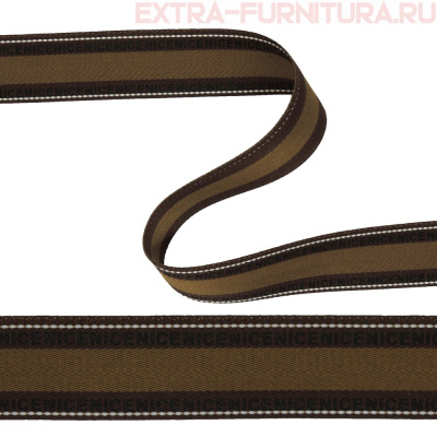 Тесьма Nice шир.25мм цв.коричневый (уп.43м) 